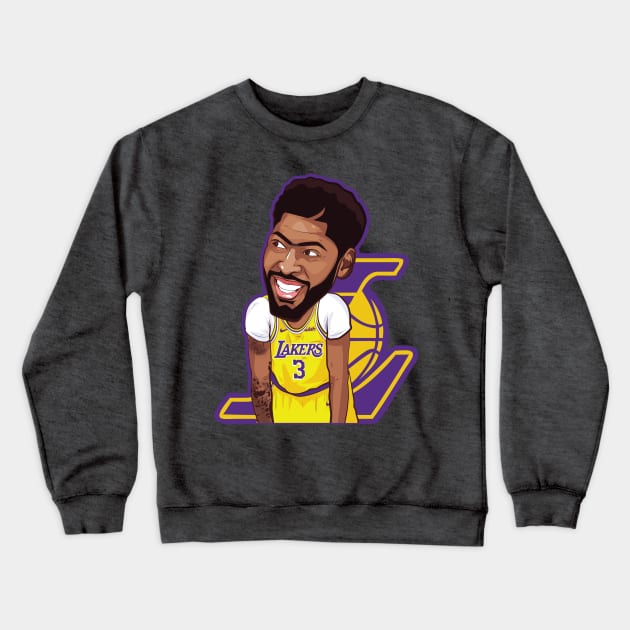 Anthony Davis Los Angeles Lakers Crewneck Sweatshirt by portraiteam